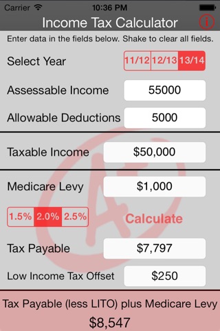 Income Tax Calculator screenshot 3