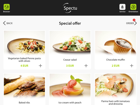 Spectu - digital restaurant menu with ordering, POS connection and local printing screenshot 2