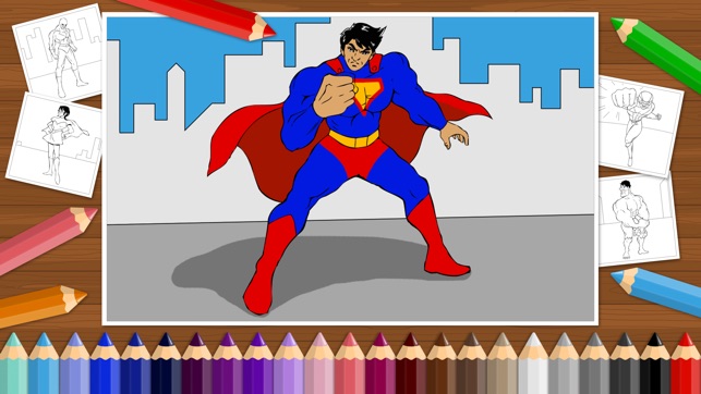 Superheroes - Coloring Book for Little B