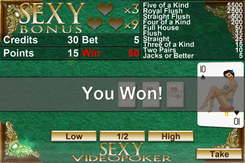 Pinups Poker screenshot 3