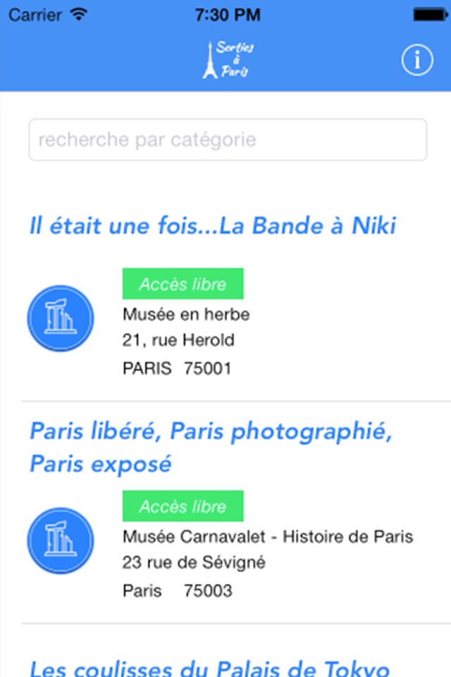 SortiesaParis screenshot 2
