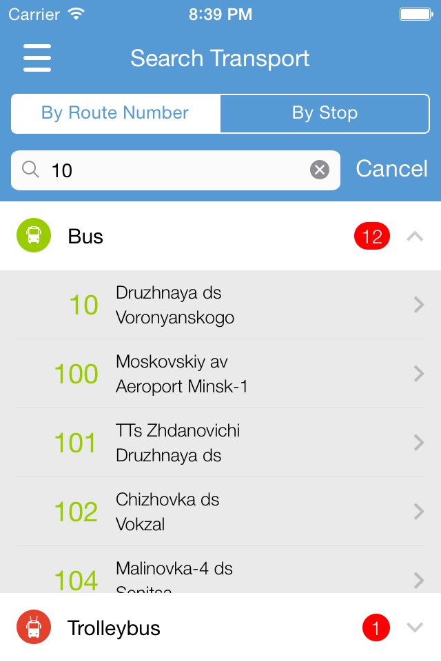 MinskRoutes: Free Minsk Public Transport Transit, Routes & Schedule screenshot 2