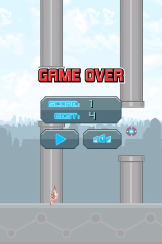 Super Flappy Iron Hero - Tap and Fly screenshot 3