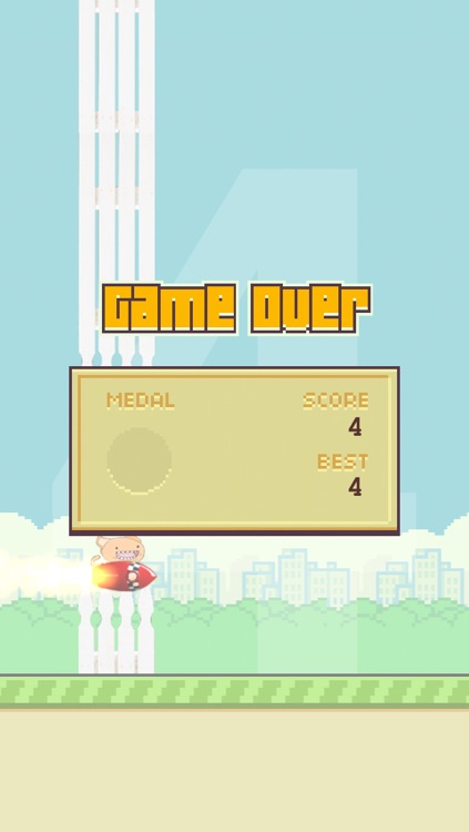 Flappy Rocket Cat - he's got a rocket to go after the bird! screenshot-4