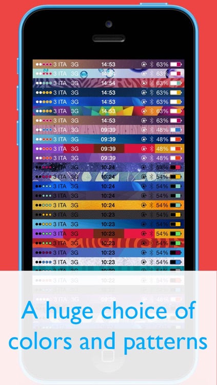 Color bar at the top (customize and change wallpapers for iOS 7)