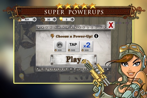 Steampunk Gem Chain Reaction Puzzle - Cogs and Gold for Help screenshot 3