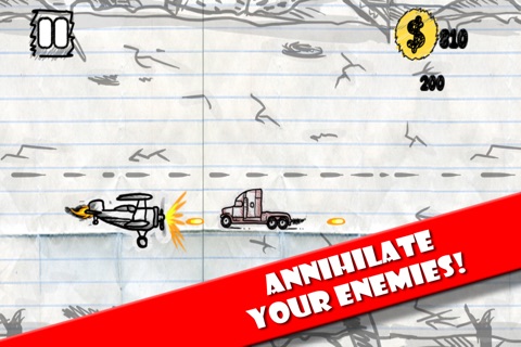 Doodle Army Sniper - Aircraft vs Truck Line Sketch Battle screenshot 2