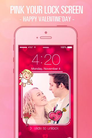 Pimp Lock Screen Wallpapers - Pink Valentine's Day Special for iOS 7 screenshot 4