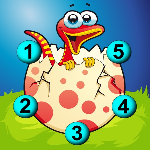 Connect the Dots Dinosaurs HD - dot to dot kids game for toddlers and preschool children icon