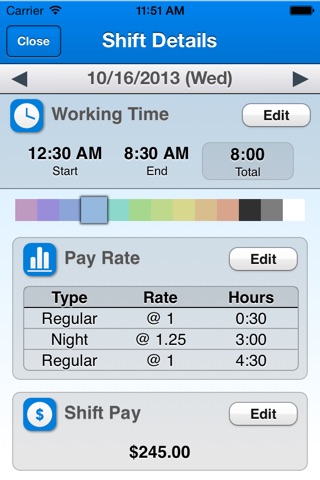 My Shifts: Time Tracker screenshot 3