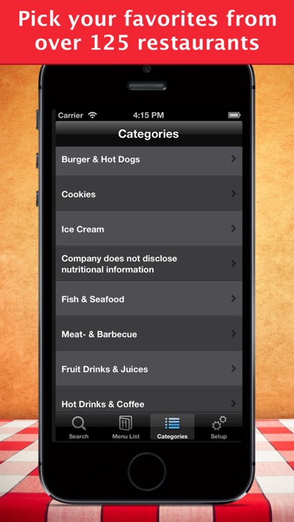 Fast Food Calories Counter & Restaurant Nutrition Menu Finder, Weight Calculator & MealS Tracking Journal
