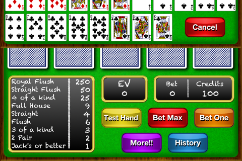 Скриншот из Video Poker HD: Jack s or Better