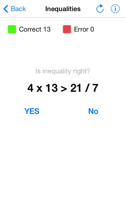 Math Trainer - games for development the ability of the mental arithmetic: quick counting, inequalities, guess the sign, solve equation