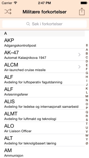 Militære forkortelser(圖1)-速報App