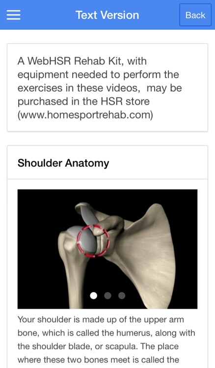 WebHSR: orthopedic and physical therapy care directed by healthcare provider screenshot-3