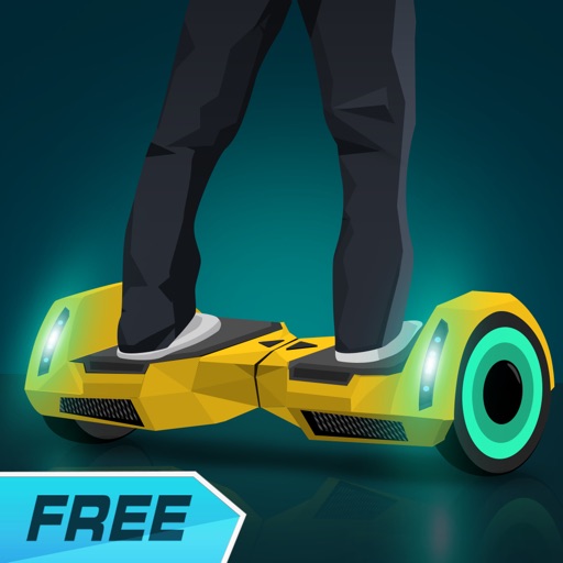 Hoverboard Future Race Free Icon