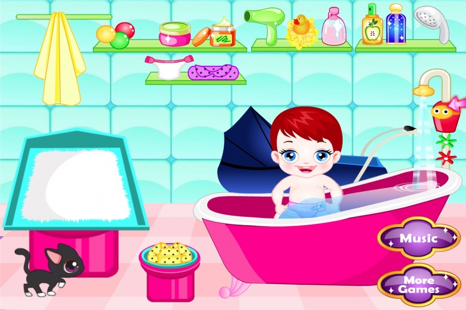 Baby's Day: Bath & Lunch & Play - Kids Game screenshot 2