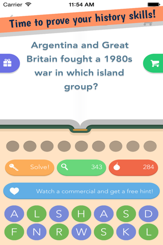 History Quiz - A Trivia Game About Famous People, Places and Events screenshot 2