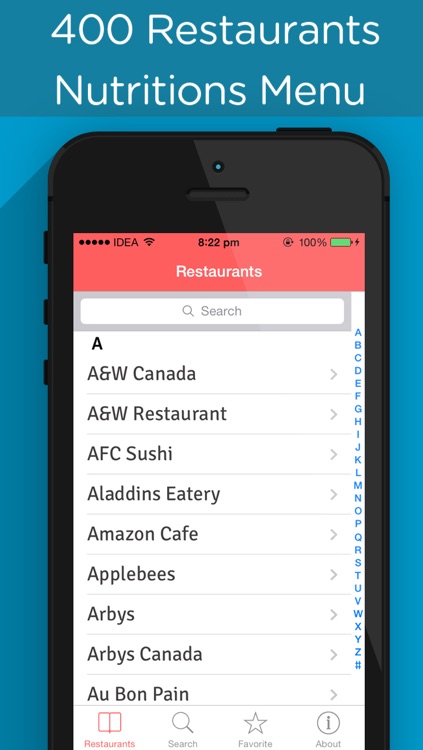Fast Food Restaurant Nutrition Menu, Weight Loss Diet Value and Fitness Tracker, Calories Watchers Journal and Carb Control