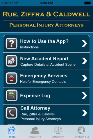 Rue, Ziffra & Caldwell Accident App screenshot 2