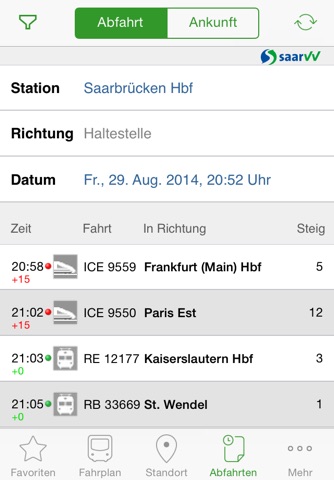 Saarfahrplan screenshot 3