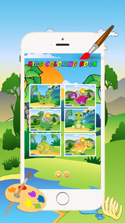 Dinosaur Coloring Book 4 - Drawing and Painting Colorful for kids games free