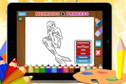 Mermaid Princess Adventure Art Coloring Book screenshot 2