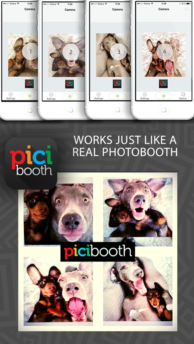 PiciBooth - Fun Photo Booth style pictures on your phone Screenshot 1