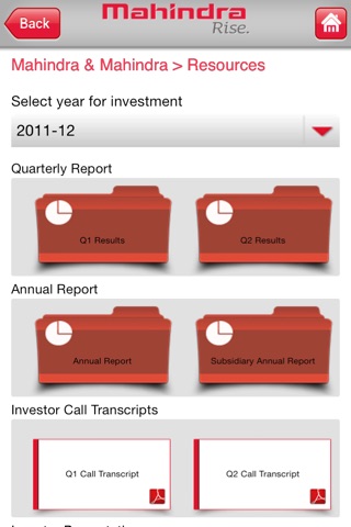 Mahindra Investor Relations screenshot 2
