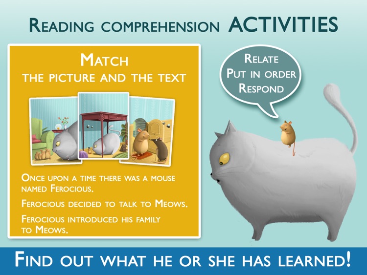 Teach me to read – Ferocius & Meows Cat, an Educational Montessori Tool with Activities and Books for Learn to Read
