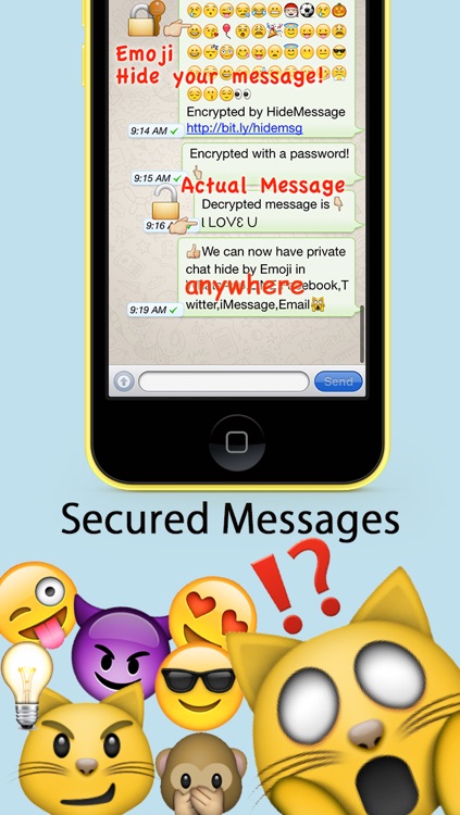 HideMessage Pro - send private messages encrypted into emoticons