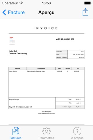 Just Invoices screenshot 2