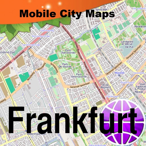 Frankfurt Street Map. icon