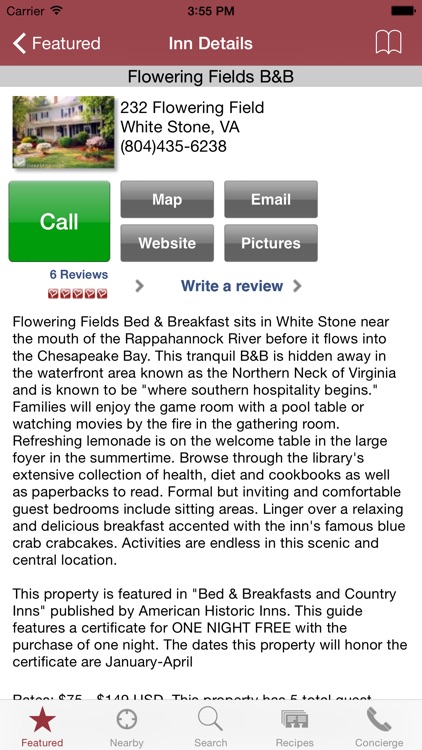 InnTouch Bed and Breakfast Locator