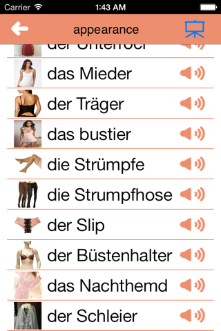1500 Basic German Words screenshot 2