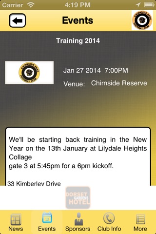 Chirnside Park Football Club screenshot 3