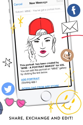 MINE - A PORTRAIT MAKER - Simple and Stylish! The most fashionable portrait app! screenshot 4