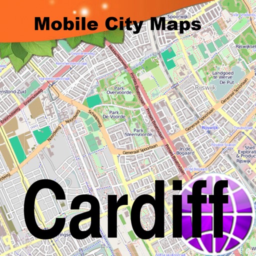 Cardiff Street Map. icon