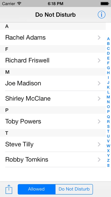 Do Not Disturb Allowed Callers and Calls App