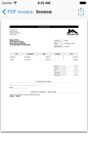 Simple Invoice Maker | Create PDF from your iPhone(圖3)-速報App