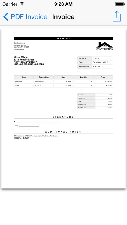 Simple Invoice Maker | Create PDF from your iPhone