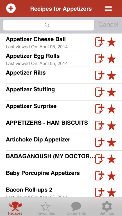 Recipes for Appetizers