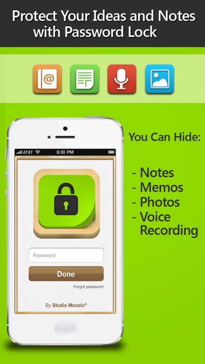 HideMe Notes - Hide Your Personal Info Folders, Business Memo, Tasks List, Secret Diary And Private Journal with Passcode Password Lock Manager