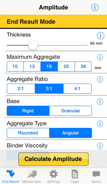 Paving Amplitude Calculator