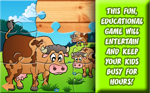 Fun Puzzle Games for Kids in HD: Barnyard Jigsaw Learning Game for Toddlers, Preschoolers and Young Children - Free screenshot 2