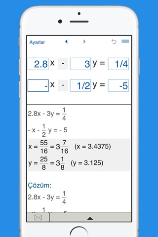 Systems of equations solver screenshot 2