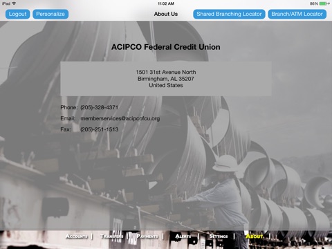 ACIPCO FCU Mobile iPad screenshot 3