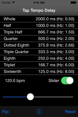 Tap Delay & Tempo Calculator screenshot 2