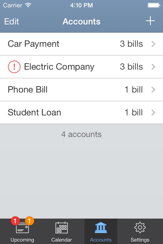 BillTracker for iPhone screenshot 3