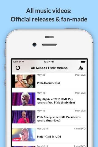 All Access: P!nk Edition - Music, Videos, Social, Photos, News & More! screenshot 3